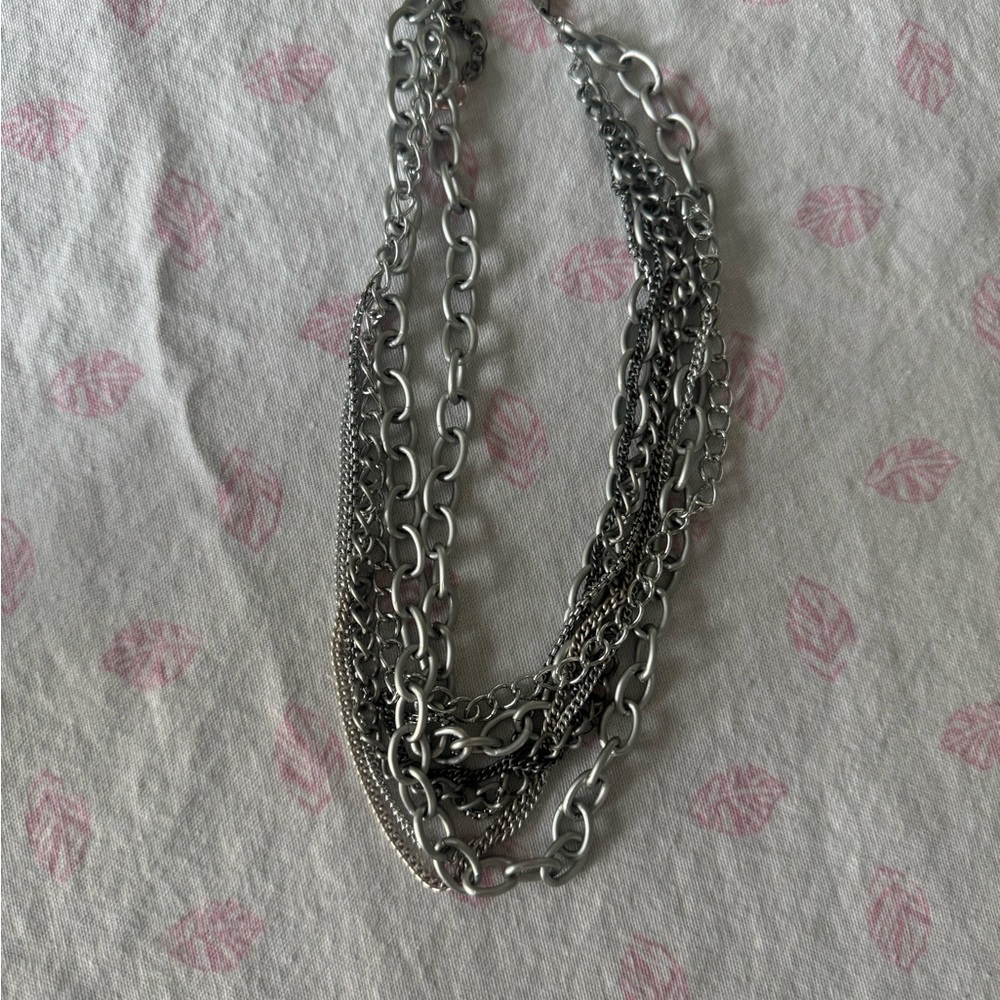 Stella & Dot Layered Silver Necklace